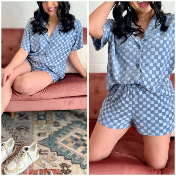 Le Lis Demin Blue 2-Piece Shorts Set - Picture 11 of 11